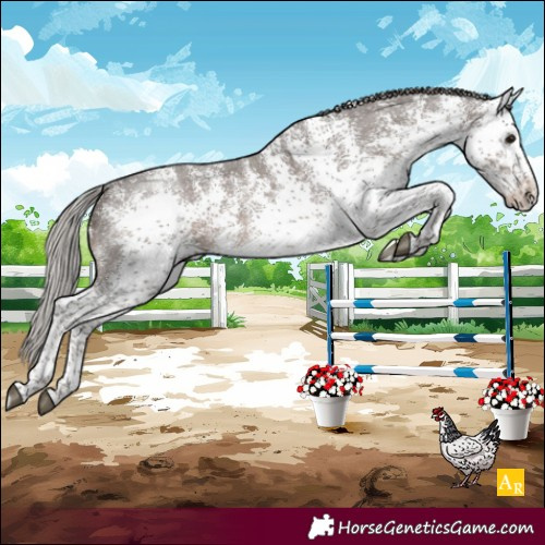 Horse Color:White Spotted Silver Black Mushroom 