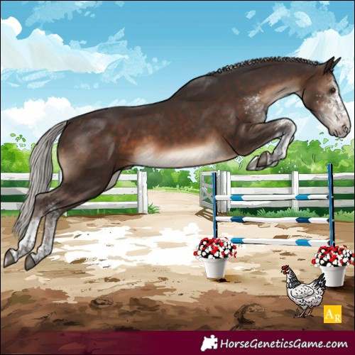 Horse Color:White Spotted Silver Brown Tobiano 