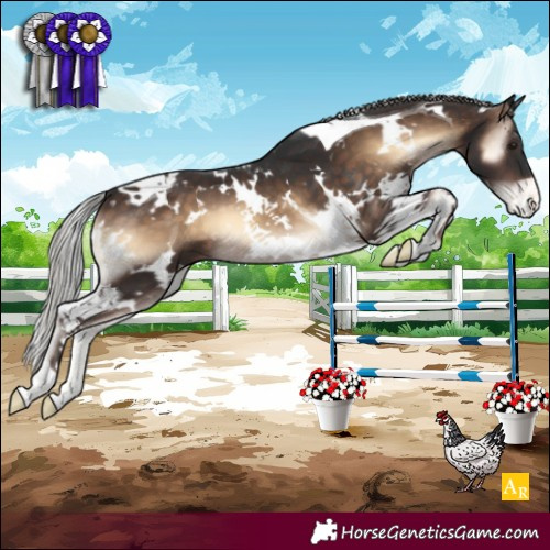Horse Color:White Spotted Silver Brown Onyx Tobiano Varnish