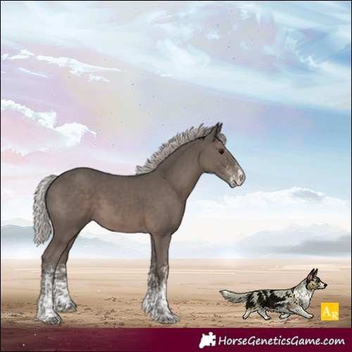 Horse Color:White Spotted Silver Black Mushroom 