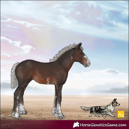 Horse Color:White Spotted Silver Brown Mushroom 