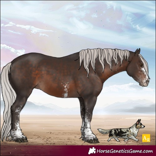 Horse Color:White Spotted Silver Brown Mushroom 