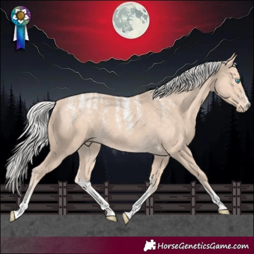 Horse Color:Powder White Silver Perlino