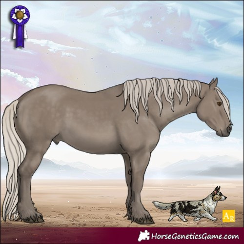 Horse Color:Silver Smoky Grullo Rabicano 