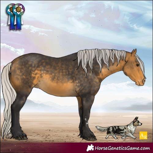 Horse Color:Silver Buckskin Varnish 