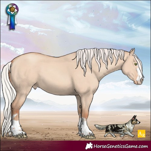 Horse Color:Silver Sable Champagne Dun Varnish 