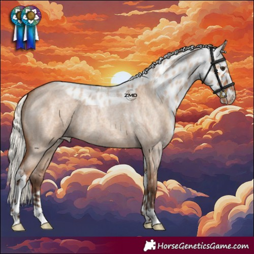 Horse Color:Silver Bay Roan Dun Skewed LP Spotted
