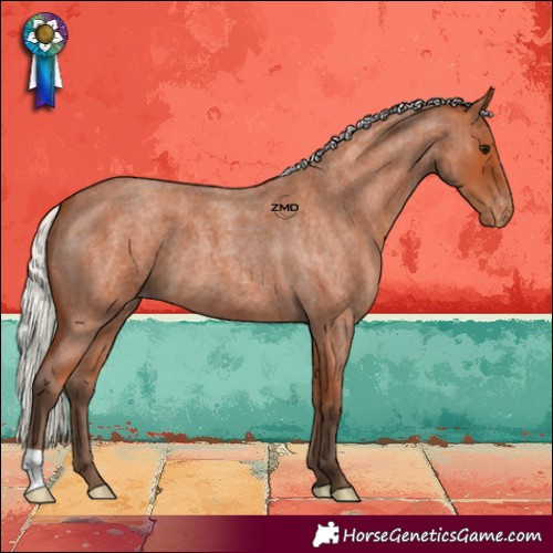 Horse Color:Silver Bay Roan Skewed LP Spotted 