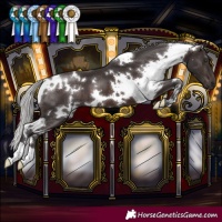 Horse Color:White Spotted Silver Brown 