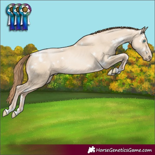 Horse Color:White Spotted Smoky Grullo Pearl Rabicano 