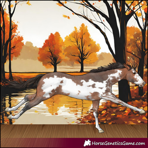 Horse Color:Bay Sabino Frame Rabicano