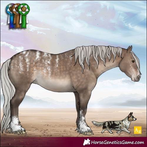 Horse Color:Powder White Silver Brown Dun