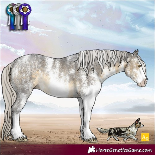 Horse Color:Powder White White Spotted Silver Buckskin Rabicano