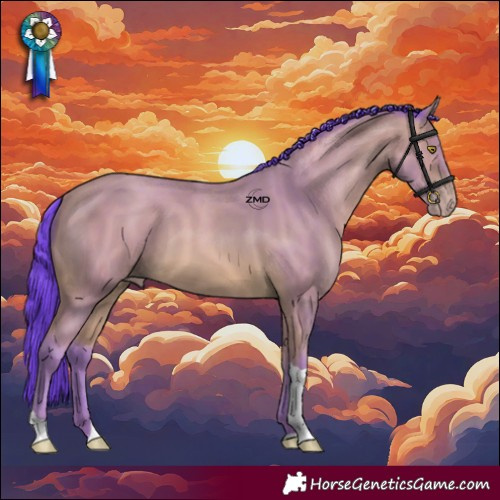 Horse Color:Watercolor Amber Champagne Tobiano 
