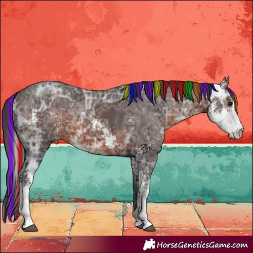 Horse Color:Painted Brown Ice Sabino 