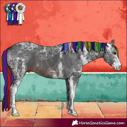 Horse Color:Painted Brown Ice Sabino 