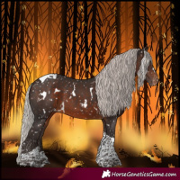 Horse Color:White Spotted Silver Brown Tobiano Skewed LP Spotted