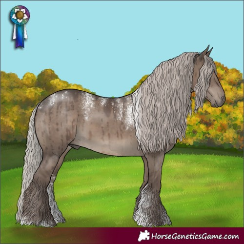Horse Color:Powder White Silver Grullo Rabicano Brindle 