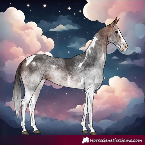 Horse Color:White Spotted Bay Splash Tobiano