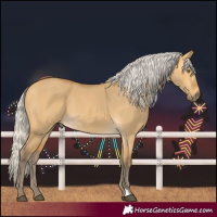 Horse Color:Silver Buckskin Dun