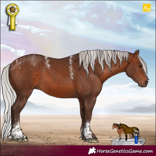 Horse Color:Powder White Silver Brown 
