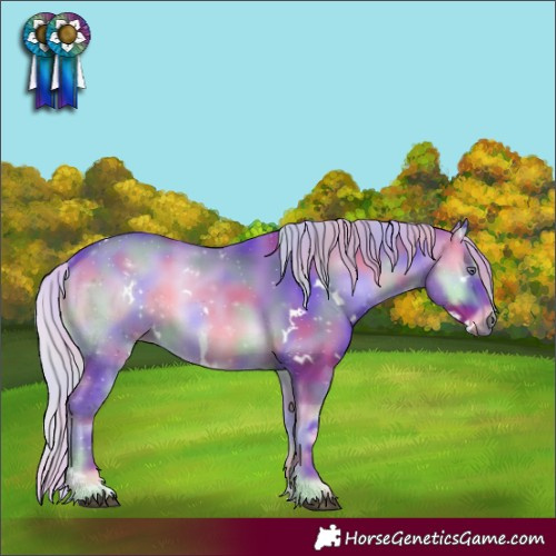 Horse Color:Nacre Watercolor White Spotted Silver Brown Chinchilla Onyx 