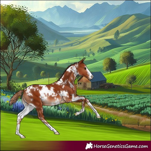 Horse Color:White Spotted Chestnut