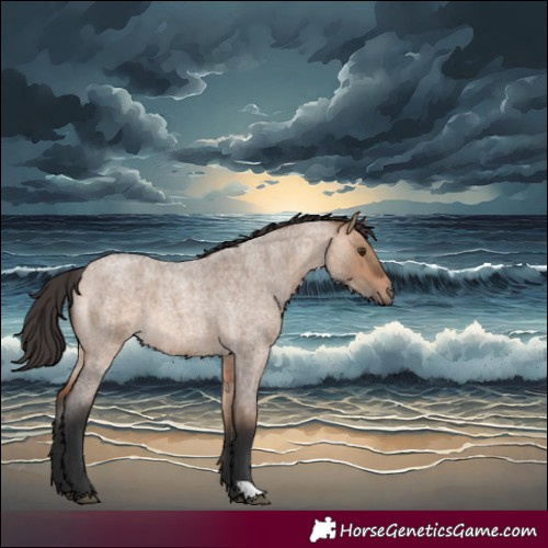Horse Color:Bay Roan Dun 