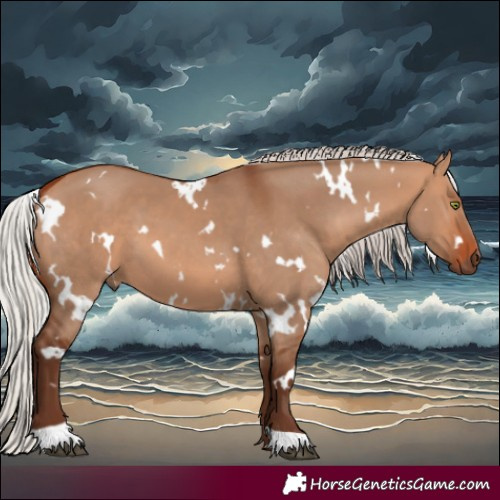 Horse Color:White Spotted Silver Bay Dun 