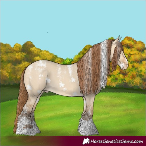Horse Color:Powder White Amber Cream Champagne Dun Varnish 
