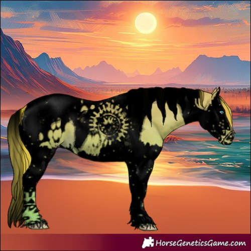 Horse Color:Void Smoky Creme Dun Splash Tobiano Blanket