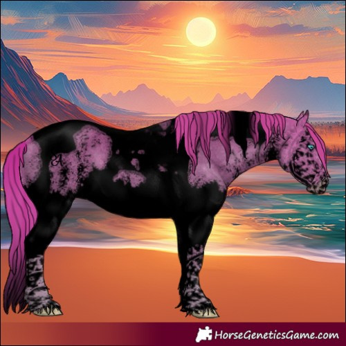 Horse Color:Void Perlino Dun Sabino Splash Tobiano