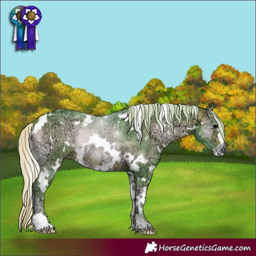 Horse Color:Watercolor White Spotted Silver Brown Ice Onyx 
