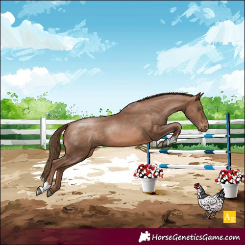 Horse Color:Brown Pearl Varnish 