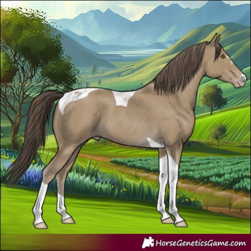 Horse Color:Classic Cream Champagne Tobiano 