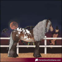 Horse Color:White Spotted Silver Brown Skewed LP Spotted 