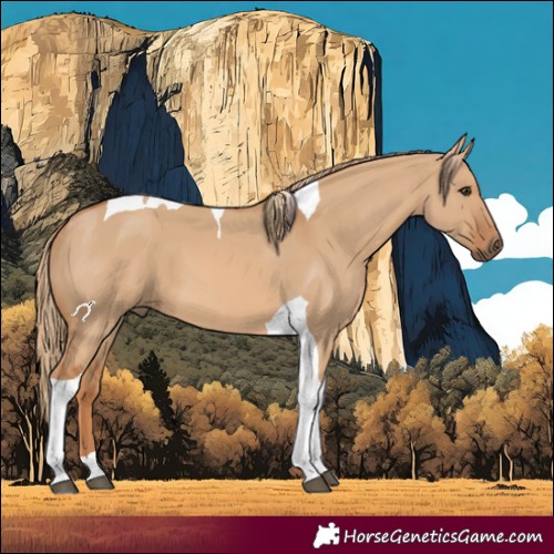 Horse Color:Red Dun Tobiano 