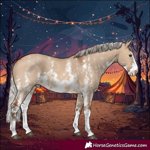 Horse Color:Silver Brown Dun Sabino Rabicano