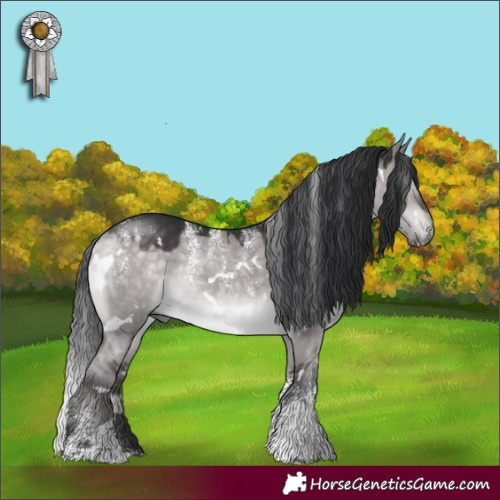 Horse Color:Powder White Platinum White Spotted Brown Dun Rabicano