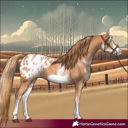 Horse Color:White Spotted Chestnut Frame Blanket 