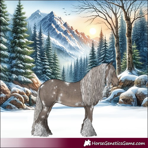 Horse Color:White Spotted Silver Black Tobiano