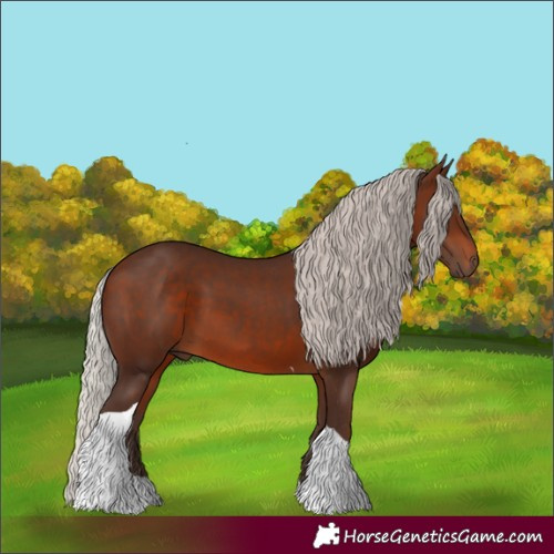 Horse Color:Silver Brown Tobiano 