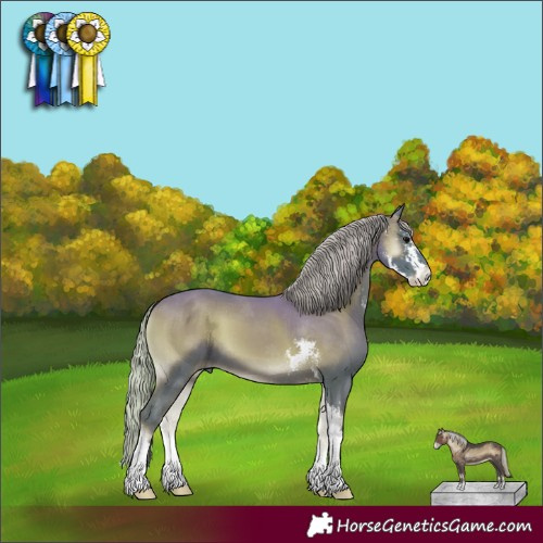 Horse Color:Watercolor Silver Blue Onyx Sabino