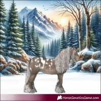 Horse Color:Powder White Silver Black Tobiano Skewed LP Spotted