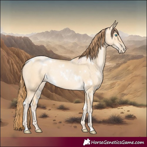 Horse Color:White Spotted Buckskin Pearl Dun 
