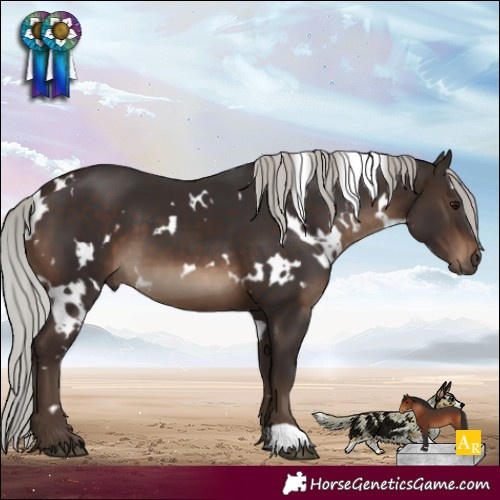 Horse Color:White Spotted Silver Brown 