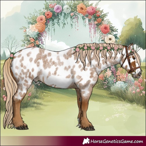 Horse Color:Gray Palomino Roan Splash Frame Near Leopard Rabicano