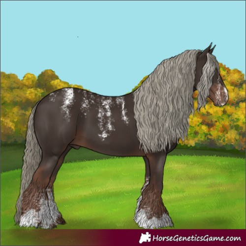 Horse Color:Powder White Liver Chestnut Mushroom 