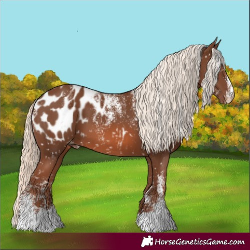 Horse Color:Powder White Chestnut Mushroom Blanket
