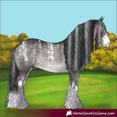 Horse Color:Powder White Platinum Brown Dun Rabicano 